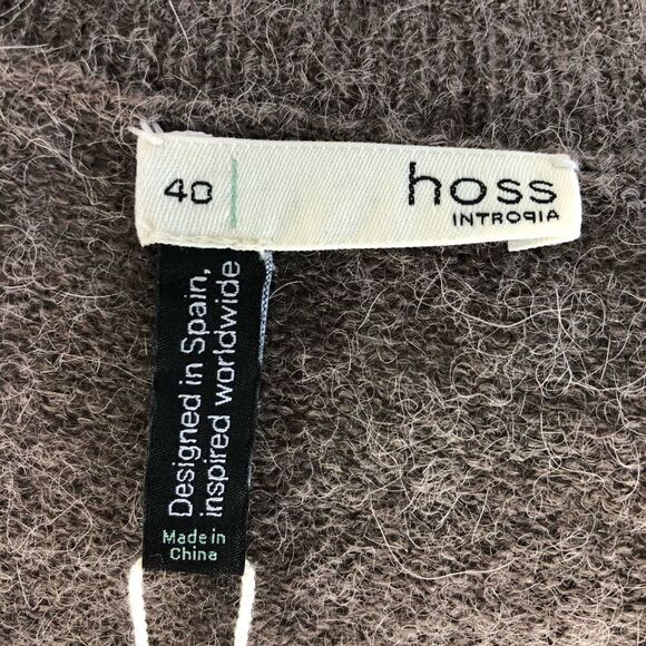 Hoss Tan Alpaca Sweater w Blue Print Silk Bottom - Picture 4 of 6